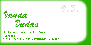 vanda dudas business card